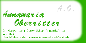 annamaria oberritter business card